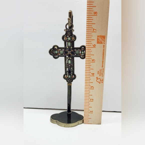 Olivia Riegel Designer Enamel Cross with Swarovski Crystals, Stand included. - Picture 8 of 11